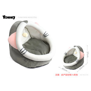 Cuccia per gatti Yommy Cat Cave 45x54x37cm in morbido pile corallo per gatti da interno, adatta a tutte le stagioni - Product Image 1