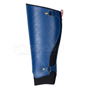 Protège-jambes en cuir de qualité pour chevaux, avec sangle réglable, pour l'entraînement équestre en extérieur - Product Image 5