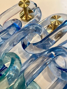 Modern Design Colorful Resin Art Decorative Chain Links Customizable Logo Handmade for Diwali Birthday Wedding Occasions - Product Image 3