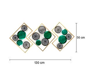 Juego de 3 Cuadros Metálicos de Hojas Grandes para Pared, Decoración de Pared de Hierro Fundido de 51 Pulgadas, Escultura Moderna para Colgar en la Pared de la Sala de Estar, Dormitorio, Comedor - Product Image 2