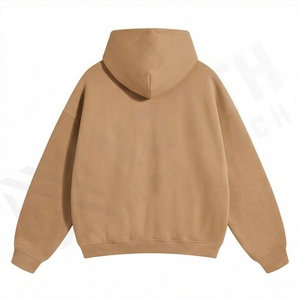 Custom Embroidered Plain Dyed Autumn Oversized Premium Cotton Knitted Pullover <b>Hoodie</b> For Brand Merchandise <b>Soft</b> Customized - Product Image 2