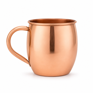 Taza Moscow Mule de Cobre Puro al por Mayor, Acabado Liso, Taza para Beber Hecha a Mano, Taza de Bar para Cócteles, Cerveza, Café, Fabricante OEM - Product Image 1