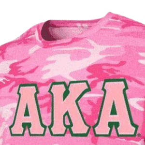 เสื้อยืดลายพรางตัวอักษร AKA สีชมพูพิมพ์ลายตัวอักษรสีเขียวคอกลมแขนสั้นลำลองเสื้อยืดสตรีนักศึกษา - Product Image 6
