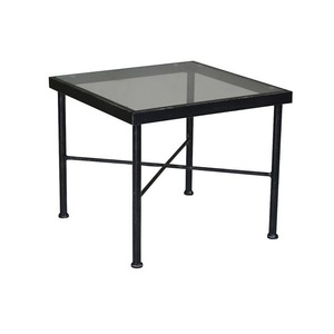 Elegant Metal Coffee <b>Table</b> With Glass <b>Top</b> Modern Living Room Furniture Stylish Durable Design For Home Decor - Product Image 2