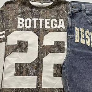 T-shirt à manches longues camouflage Bottega, coupe ample, style streetwear, jersey respirant pour homme, logo imprimé au dos - Product Image 6