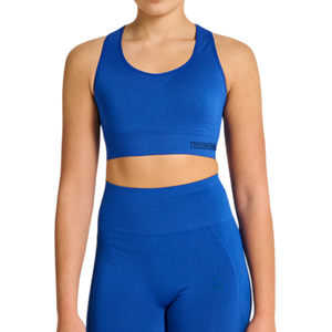TRIMMY Sports <b>Bra</b> Royal <b>Blue</b> High Support Eco-Friendly Seamless Quick Dry Breathable Workout Yoga Gym Wear Women's Girls' - Product Image 1