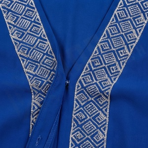 Robe de soirée Abaya Kaftan en mousseline de polyester respirante, grande taille, ornée de strass, pour femmes musulmanes - Product Image 4