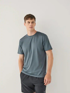 Men's Solid Color O-Neck Short Sleeve <b>T</b>-<b>Shirt</b> 100% Cotton Regular Fit Casual Jersey Knit Solid Color Blank Design - Product Image 3