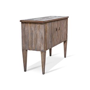 Modern <b>Rustic</b> Solid Wood Sideboard Textured Vertical Panel Storage <b>Cabinet</b> Industrial Living Room Console Buffet Furniture - Product Image 1