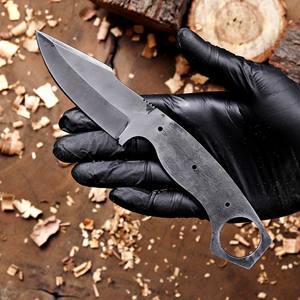 Kit de couteau tactique à lame vierge en acier 1095, forgé, à lame pleine, pour personnalisation, couteau de chasse à lame fixe, OEM/ODM - Product Image 4