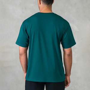 T-shirts pour hommes de haute qualité en gros, personnalisables avec logo imprimé, unisexe, tricotés, vierges, grandes tailles, coupe classique, col rond, manches courtes, séchage rapide - Product Image 3