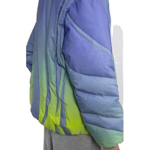 Oem algodón acolchado invierno puffer chaqueta diseño personalizado todo completo sublimación impresión gradiente burbuja chaquetas para los hombres 2025 - Product Image 3