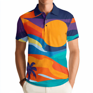 Camiseta Polo de Playa de Verano 100% Algodón, Camiseta Polo de Manga Corta Personalizada para Hombre, Camiseta Polo de Playa con Cuello Camisero para Hombre - Product Image 5