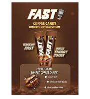 Bonbons au café vietnamien FAST POPIT en gros, goût authentique vietnamien, en forme de boule, sachet de 240g, garniture chocolatée pour collation