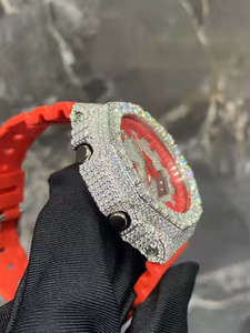 Luxury Men's G SHO Automatic ETA Mechanical VVS Moissanite Business Style Hip Hop Iced <b>Diamant</b>-encrusted Metal Leather 3Bar - Product Image 6