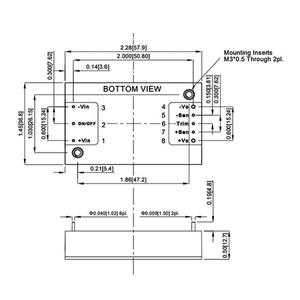 Convertidor de Corriente Continua (CC) de 18-75V a 28V 5.4A 150W con Encendido/Apagado Remoto y Lógica Negativa (-55~105) ℃   temperatura de funcionamiento - Product Image 2
