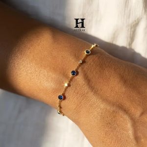 Bracelet de luxe serti de saphirs et de diamants pour femmes, or 14K/18K - Product Image 1