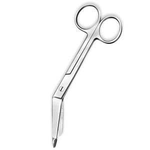Ciseaux ordinaires pour pansements Lister, en acier inoxydable, à anneau de maintien arrondi, réutilisables, pour la coupe de pansements chirurgicaux, finition argentée - Product Image 5