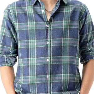 บริการ OEM เสื้อเชิ้ตผ้าแฟลนเนลลำลองสำหรับผู้ชาย คุณภาพสูง ผ้าฝ้าย 100% แฟชั่นฤดูใบไม้ร่วง ระบายอากาศได้ดี ไม่หดตัว แห้งเร็ว ขายส่ง รับผลิตตามแบบ - Product Image 6