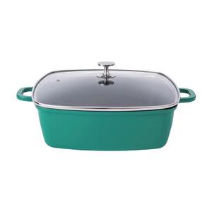 Casserole tendance de couleur métallique avec couvercle en verre, idéale pour les repas décontractés et les célébrations festives. - Product Image 1