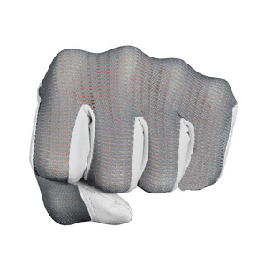 Gant de golf pour homme en cuir Cabretta, paume en cuir gris uni, dos en maille respirante, ajustement extensible, léger, adhérence antidérapante, pour l'extérieur, main gauche - Product Image 5