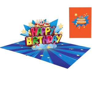 Tarjeta de Felicitación Pop-Up de la Nueva Colección de Cumpleaños, Tarjeta Hecha a Mano con Papel Temático de Vietnam, Tarjeta Pop-Up 3D para Fiesta de Cumpleaños - Product Image 1