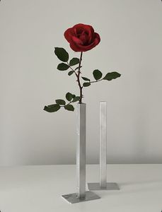 Florero cilíndrico magnético de lujo, alto, de metal, decorativo, para decoración moderna del hogar y la oficina. - Product Image 5