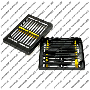 Dental Micro Periodontal Oral Surgery Kit 11 Pcs Implant Surgical Instruments German Stainless Steel Manual Reusable Sambrialmed - Product Image 6