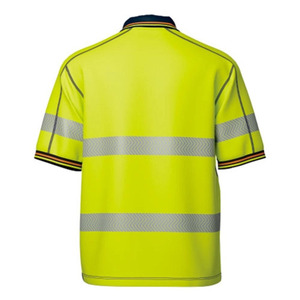 Camiseta Polo de Seguridad de Alta Visibilidad en Dos Tonos, Manga Corta, Amarillo Marino, Cinta Reflectante, Ropa de Trabajo para Hombre, Tejido de Secado Rápido - Product Image 2