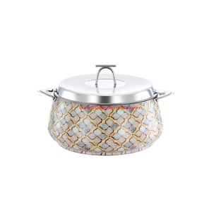 Chauffe-plat en acier inoxydable martelé avec base en bois de manguier, plat de service pour hôtel et restaurant - Product Image 3