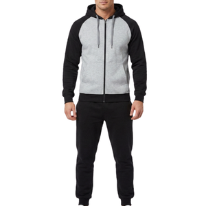 Survêtements unisexes de haute qualité, best-sellers, décontractés, respirants, en spandex/coton, avec sweats à capuche à fermeture éclair intégrale et pantalons de jogging - Product Image 1