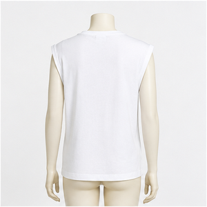 Women's Oversized Cap Sleeve Cotton Crew <b>Neck</b> <b>Top</b> - Product Image 2