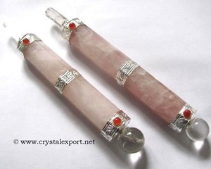 Juego de varitas de masaje de piedras preciosas de 7 Chakras con cristales de orgón Reiki de ágata tallada para equilibrio energético curativo Feng Shui regalo de estilo de amor - Product Image 4