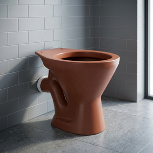 EWC European Water Closet Brown Ceramic One Piece Siphon S-<b>Trap</b> Floor Mounted Toilet Bowl Set - Product Image 1