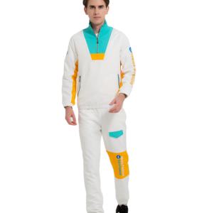 Ensemble de survêtement en maille unie pour homme, deux pièces, pour la gym, vente en gros, sweat-shirt et pantalon - Product Image 3