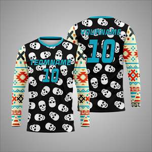 Maillot de sport à manches longues personnalisé par sublimation – T-shirt d'entraînement athlétique avec impression personnalisée du nom et du numéro de l'équipe - Product Image 1