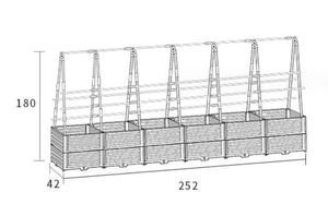 Raised Garden Bed Planter Boxes With <b>Trellis</b> - Product Image 6