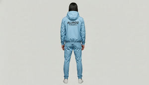 ALIROZ INDUSTRY Survêtement coupe-vent solide respirant personnalisé pour le sport, service OEM - Product Image 3