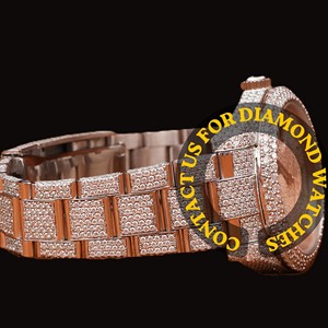 Wholesale Price Customized Round Dial Green Arabic Numerals Full Iced Moissanite Diamond Premium Collection Professional Wear - Product Image 4