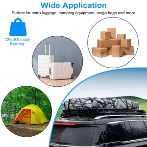 Portapacchi Universale 63x39x6.3in per Tetto Auto con Rete Elastica e Cinghie di Fissaggio - Product Image 5