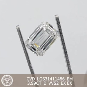Diamants de laboratoire de luxe Bes, taille émeraude, CVD, diamant non monté, 3,99 carats, D VVS2, certifié IGI pour bijoux - Product Image 4