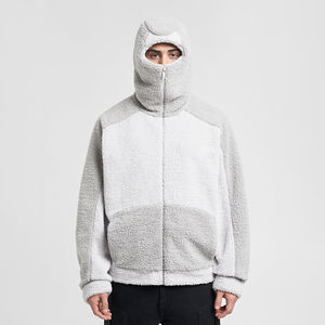 OEM Manufacture Custom logo Winter Coat Sherpa Wool <b>Jacket</b> Full <b>Zip</b> <b>up</b> Sherpa Fleece <b>Jacket</b> Men - Product Image 2