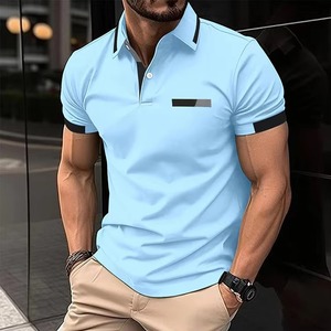 Vêtements pour hommes de haute qualité, t-shirt polo décontracté d'été, respirant, col à revers, logo personnalisé, t-shirts de golf pour hommes à manches courtes - Product Image 2