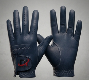 Guante de Golf Darib Impex Negro de Cuero Genuino Unisex Transpirable con Cierre de Velcro - Product Image 1