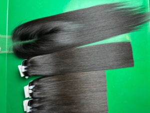 CDYHAIRVN Cabello Humano Virgen Vietnamita Liso Natural de un Solo Donante, Textura Ultra Sedosa, Longitud y Color Personalizables, Venta al por Mayor, Doble Capa - Product Image 4