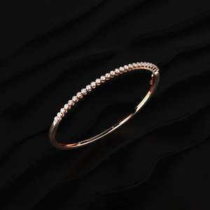 Bracelet tennis en moissanite de qualité supérieure, taille ronde, 4,05 carats au total, bijou minimaliste, 7 pouces, fait main, argent sterling, or, empilable - Product Image 5
