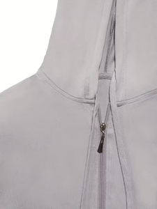 Ensemble 2 pièces hiver femme : Sweat à capuche court à manches longues et motif rayé, en tissu tricoté respirant, coupe ajustée, style décontracté et sportif - Product Image 4