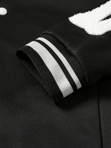 Veste universitaire personnalisée en polyester polaire, style baseball, streetwear, veste Letterman, pour hommes et femmes, veste bomber décontractée - Product Image 2