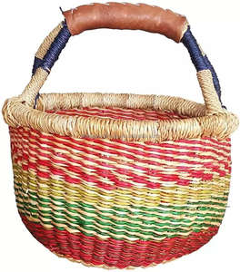 Panier Bolga en matériau naturel, panier en herbe de mer, utilisation décorative de rangement - Product Image 3