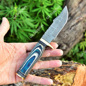 มีดคมกริบใบตายเหล็กดามัสกัส ด้ามไม้พัคก้าหลากสี สำหรับใช้งานอเนกประสงค์ EDC แบบยุทธวิธีและเอาตัวรอด  รับผลิตตามสั่งขายส่ง (OEM) - Product Image 3